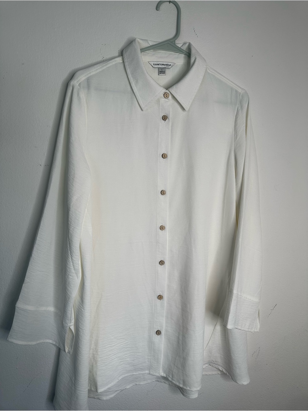 Counterparts Ivory Button-Front Blouse